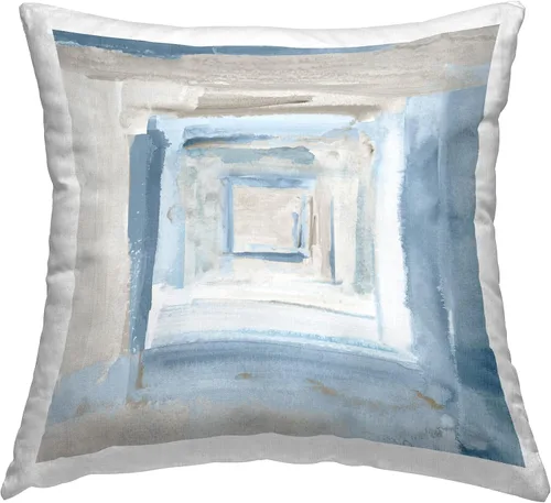 Vista 9 de Stupell Industries Liz Jardine - Cojín abstracto con diseño de geoda de ágata, 18 x 18 pulgadas, color azul