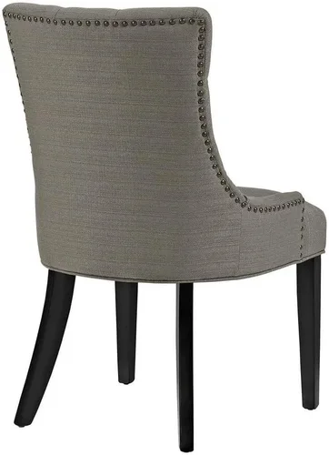 Vista 4 de Modway Regent Modern - Sillas de comedor tapizadas de tela copetuda con ribete de clavos en granito