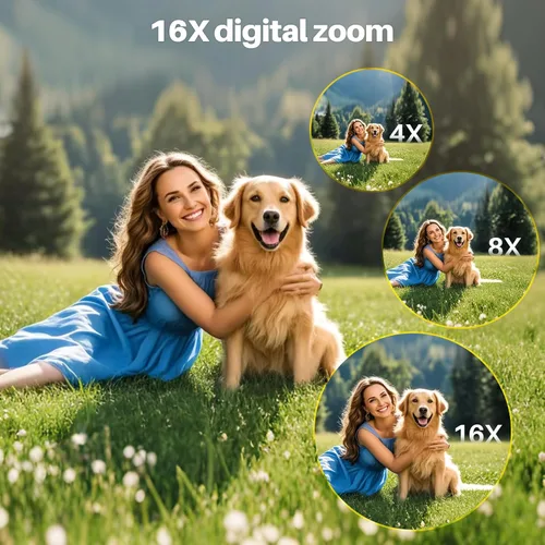 Vista 8 de Cámara digital 4K para fotografía, enfoque automático de zoom 16X 64MP WiFi Cámara compacta de viaje, cámara de vlogging para YouTube, pantalla