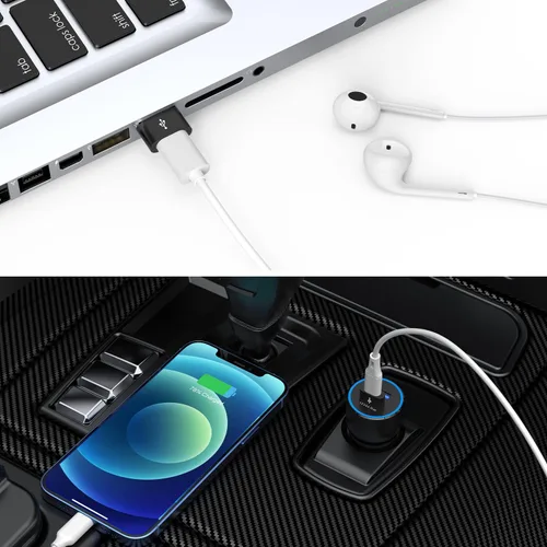 Vista 6 de JXMOX Adaptador USB C hembra a USB macho, paquete de 4 unidades, convertidor de cable de carga tipo C a USB A para Apple Watch Ultra iWatch 8 SE