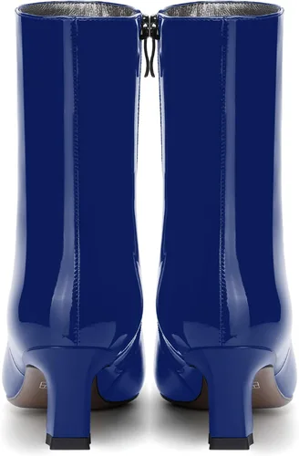 Vista 4 de NUMALEO Botas altas de tacón bajo grueso para mujer, con puntera puntiaguda, con cremallera, de 2 pulgadas