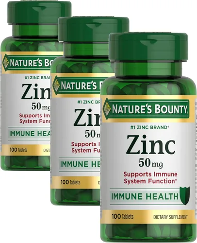 Vista 10 de Nature's Bounty Comprimidos de zinc, 50 mg, suplemento para apoyo inmunitario y antioxidante, promueve la salud de la piel, 250 comprimidos