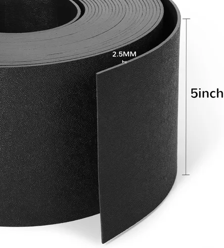 Vista 4 de Borde de jardín de plástico negro, bobina de borde de 5 pulgadas de alto, flexible y reforzado con tratamiento anti-UV (20 pies con 6 estacas)
