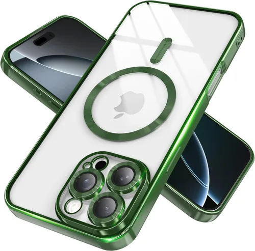 Vista 14 de IAIYOXI Funda magnética transparente para iPhone 7 con protección completa de lente de cámara, compatible con MagSafe, funda de teléfono de TPU