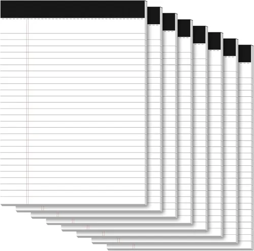 Vista 13 de Blocs de notas legales de 8.5 x 11, blocs de escritura de 8.5 x 11 con renglones anchos, 3 paquetes de blocs de notas micro perforados de 8.5' x