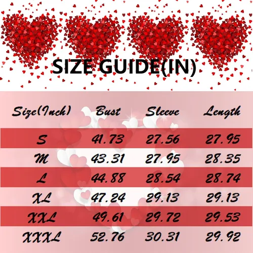 Vista 4 de Sudaderas para el día de San Valentín para mujer, cuello redondo, manga larga, estampadas, blusas casuales con estampado de corazón