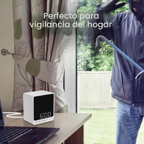Vista 5 de Wasserstein Funda de reloj despertador para Blink Mini, versión negra, cubierta discreta para colocación de cámara discreta, no compatible con Blink