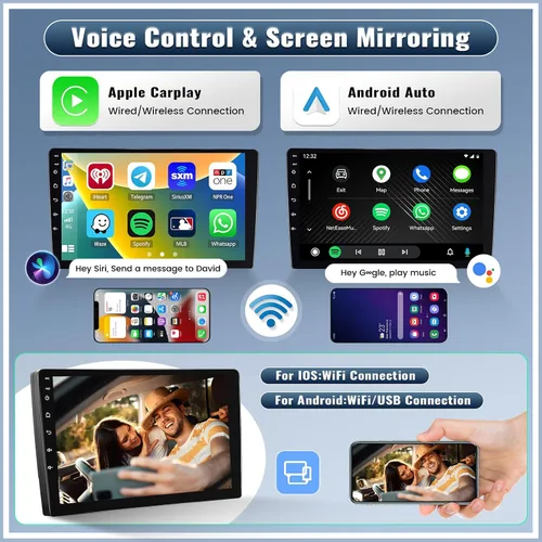 Vista 6 de [8 Core 4G+64G] Qualcomm Radio de coche para Nissan Sentra 2013-2017 estéreo de coche con CarPlay Android Auto, Android 13 10 pulgadas pantalla