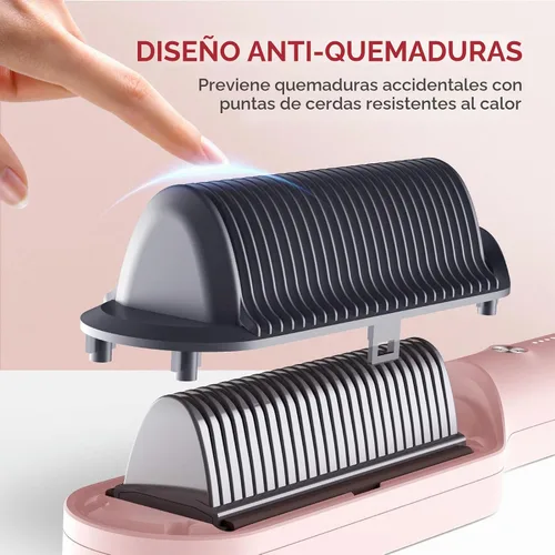 Vista 5 de TYMO Cepillo alisador de cabello rosa Ring + spray protector térmico TYMO para cabello