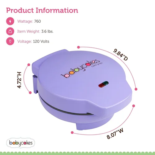 Vista 2 de Máquina para preparar Cake Pop Babycakes, Lila