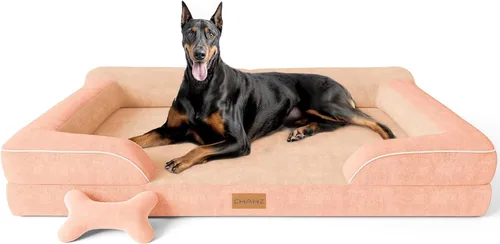 Vista 15 de CWAWZ Cama ortopédica para perros extra grandes, cama ortopédica para perros con espuma viscoelástica de gel refrescante, cama impermeable