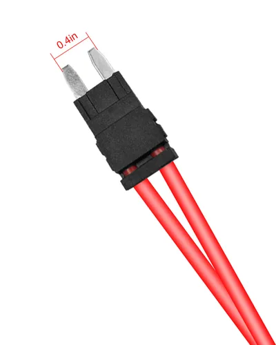 Vista 3 de Portafusibles para Automóvil, 32V 20 Amp 16 AWG, Cable de Alambre Rojo para Probar y Conectar Circuitos Automotrices, Compatible con Paneles