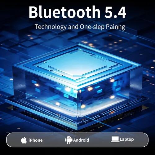 Vista 7 de Auriculares inalámbricos Bluetooth 5.4 con pantalla LED, llamadas claras, IPX4 impermeable, reproducción de 30 horas para correr, deportes