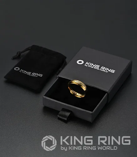Vista 6 de King Ring 6mm Super Lord of The Rings Engraved Ring - Ultimate Edition of LOTR Bands for Men & Women, Perfect Wedding Band Designed in USA