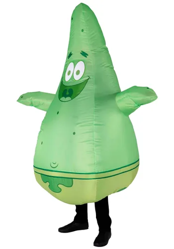 Vista 3 de Disfraz Inflable para Adulto de Fantasma Patrick Star Multicolor