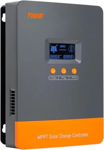 Vista 9 de Controlador de carga solar MPPT de 60 AMP, compatible con 12V 24V 36V 48V automático, entrada máxima 160V 2800W, 150V con pantalla LCD, funciona