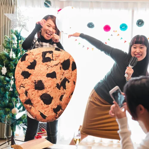 Vista 3 de Gadpiparty Dress Up America - Disfraz de galletas con chispas de chocolate, divertido disfraz de Halloween para niños pequeños, adultos, mujeres