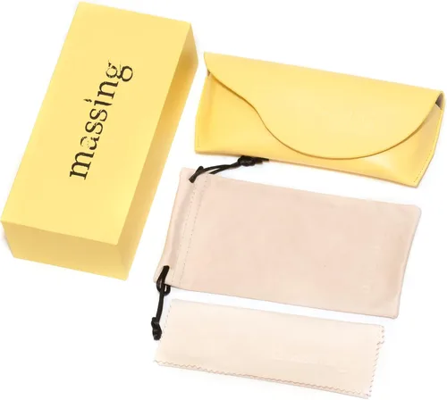 Vista 5 de MASSING Gafas de sol para mujer, gafas de sol de moda para hombres y mujeres, estilo clásico