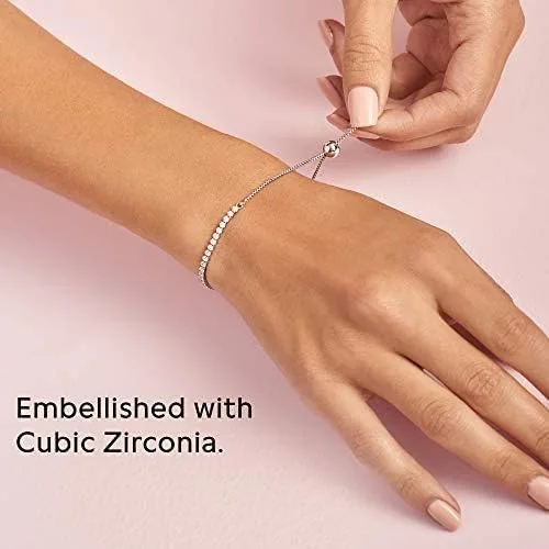 Vista 5 de Pulsera de tenis de plata de ley 925 con cristales Swarovski auténtica Bolenvi Plata de ley Sin gemas