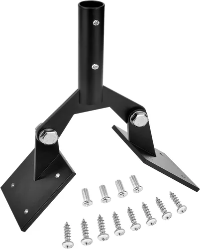 Vista 7 de Soporte de techo de acero para veleta de jardín con hardware, montaje de paletas ajustables para techos