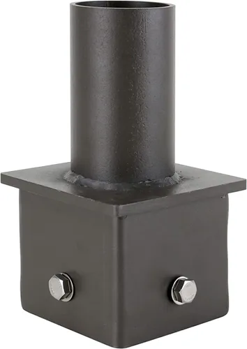 Vista 12 de Adaptador de espiga horizontal cuadrado de 180 grados con 2 brazos para poste cuadrado de 4 pulgadas, 2 soportes de montaje horizontales más gruesos