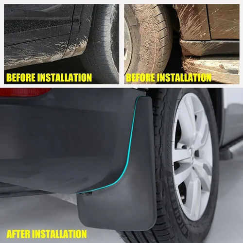 Vista 6 de biosp Auto Mud Flaps Splash Guards para Volkswagen VW Tiguan 2010 2011 2012 2013 2014 2015 2016 2017 Cubierta de guardabarros delantero y trasero PP