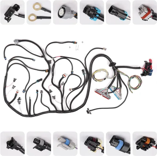 Vista 3 de LS Arnés de cableado Drive por Cable 5.3, ls Arnés de cableado independiente 4L60E DBC, para 1997-2006 LS1 4.8L 5.3L 6.0L, EV1 - Enchufe de jeringa