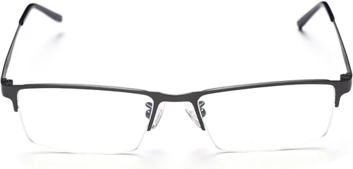 Vista 2 de Vidrios miopes medio marco de aleación de titanio gafas de miopía Gris