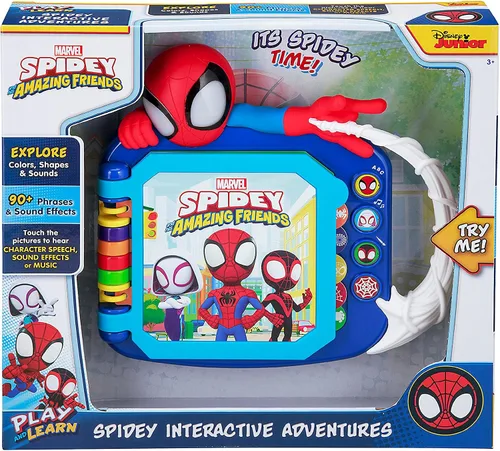 Vista 8 de Spidey and His Amazing Friends Book, juguetes para niños pequeños con juegos de aprendizaje preescolar integrados, juguetes educativos para niños