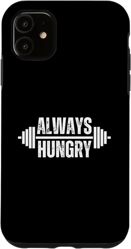 Vista 8 de iPhone 11 Pro Max Funny Body builder Always Hungry Gym Lover Workout Joke Case