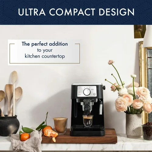 Vista 2 de De'Longhi Stilosa - Máquina de café expreso manual compacta, espumador
