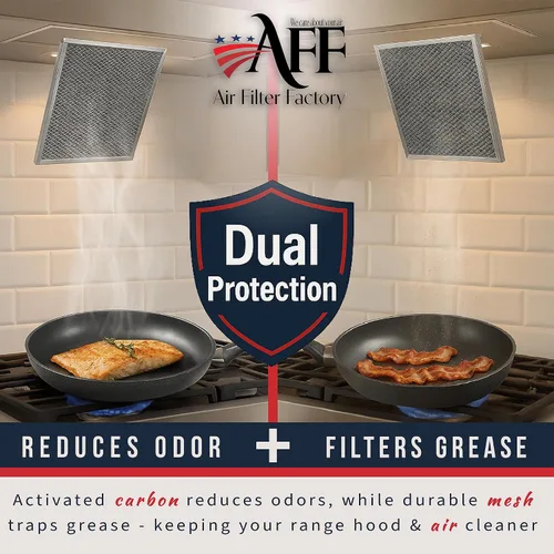 Vista 3 de Air Filter Factory Filtro de campana extractora BPQTF, 99010317, QT2000, WA6500, WA65F, S99010317 Reemplazo para Broan Nutone Aluminio Grasa Malla