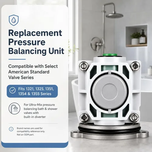 Vista 3 de ALITZ Compatible con la unidad de equilibrio de presión estándar estadounidense 077171-0070A para válvulas de bañera y ducha de un solo mango