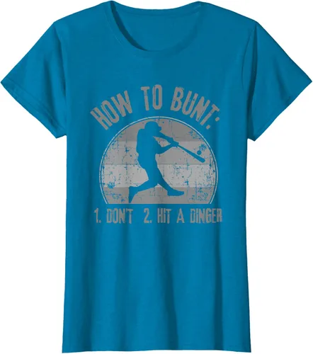 Vista 85 de Cómo Bunt Don't Hit A Dinger - Camiseta divertida de béisbol y sóftbol, Negro, S