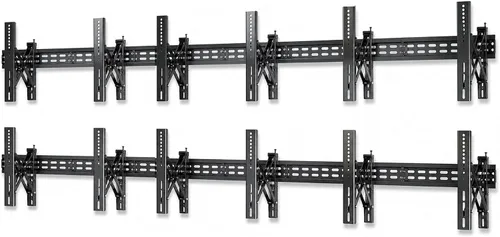 Vista 10 de J-Tech Digital Kit de montaje en pared para TV de 1 x 2, se adapta a 2 pantallas de 37 a 65 pulgadas con brazos ajustables de inclinación