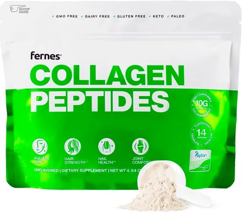 Vista 9 de Colágeno hidrolizado para mujeres y hombres (3 libras) tipo I y III sin sabor y sin olor, polvo de fácil mezcla, péptidos de proteína peptán