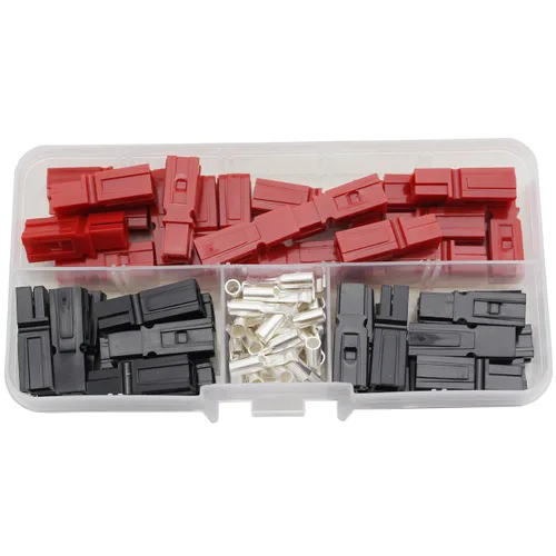Vista 3 de 20 pares de desconexión rápida 30AMP 600V conector de alimentación Enchufe de batería+terminales rojo negro