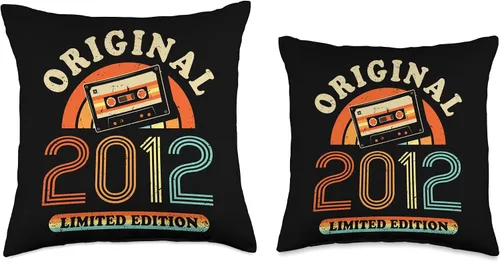 Vista 3 de Retro Limited Edition 2012 Cassette Tape 14th Birthday Throw Pillow