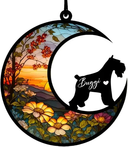 Vista 27 de Atrapasoles conmemorativos personalizados para perros Akita, nombre de perro personalizado, adorno de pérdida de perro, regalo para amantes