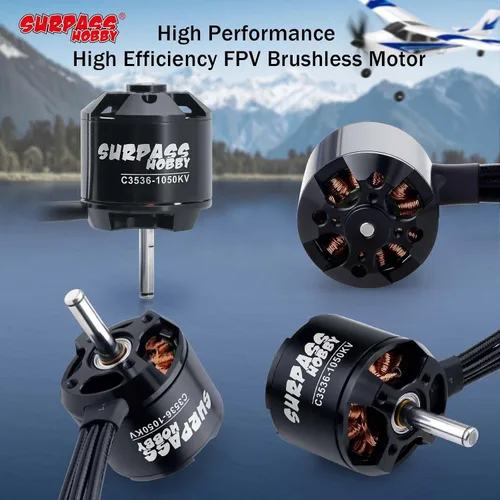 Vista 4 de Surpass Hobby C3536 1050KV Motor sin escobillas para aviones RC Ala fija
