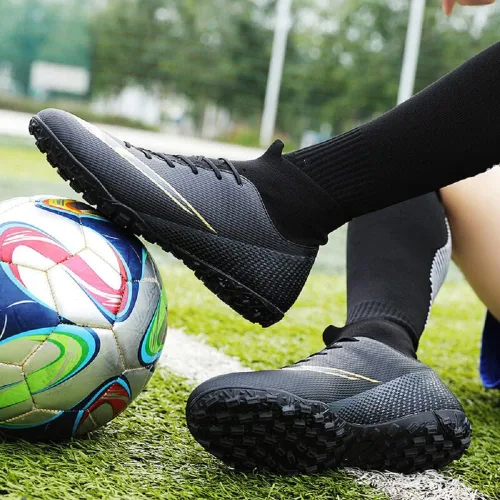Vista 6 de Zapatos de fútbol para hombre y niño, zapatos de fútbol atléticos para correr, caminar, zapatos atléticos con tacos para mujereshombres