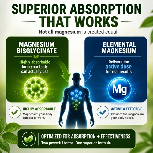 Vista 4 de New Roots Herbal Bisglicinato de magnesio, 120 cápsulas de suministro para 120 días, 200 mg de magnesio elemental para dormir, corazón, función