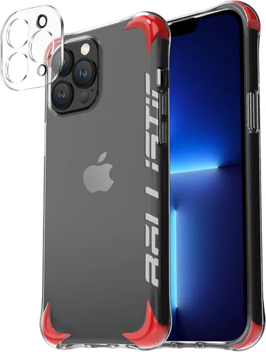 Vista 9 de BALLISTIC Funda protectora compatible con iPhone 13 Pro (solamente), con 1 protector de lente de cámara, 2 juegos contra esquinas caídas, funda a