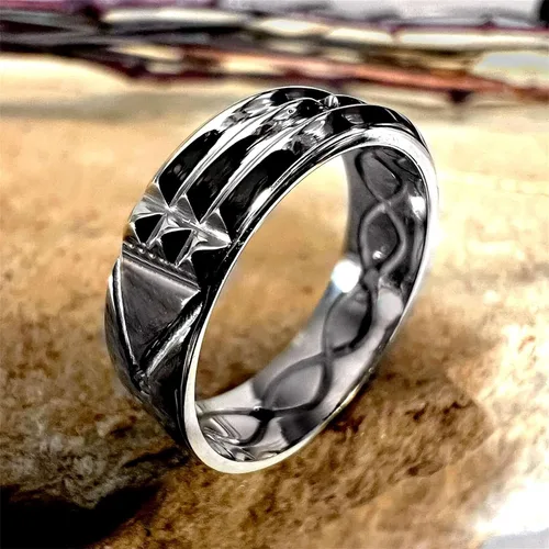Vista 2 de Atlantis - Anillo de plata de ley 925, amuleto egipcio talismán hecho a mano