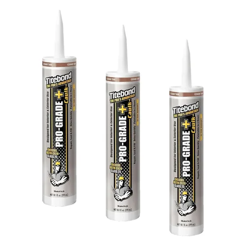 Vista 4 de Titebond Pro-Grade Plus - Calafateo acrílico siliconizado, marrón cedro – 8451, 10.1 onzas