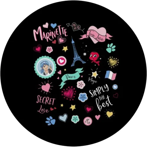 Vista 3 de Miraculous PopSockets de Mariquita Encantadora París Marinette Secret Love PopSockets intercambiables PopGrip