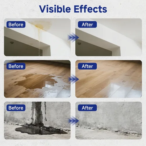 Vista 5 de Adhesivo impermeable transparente, sellador impermeable invisible de 17.5 onzas para techos, paredes, baño, ducha, alféizares de ventanas, pintura