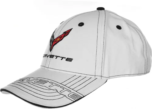 Vista 7 de JH DESIGN GROUP Men's Chevy Corvette C8 Logo Cap Adjustable Black Hat