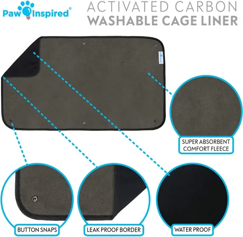 Vista 4 de Paw Inspired Forro lavable para jaula de conejillo de indias, ropa de cama de forro polar para conejillos de indias, hurones, conejos, hámsters