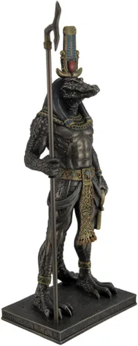 Vista 2 de Veronese Design Sobek - Estatua de cocodrilo egipcio antiguo del dios del Nilo